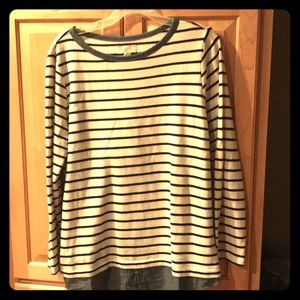 Loft Sweater with detailed shirt underneath